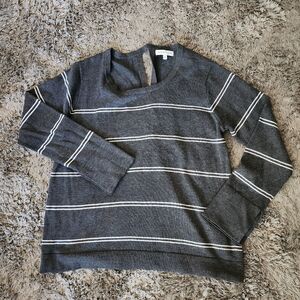 Men's Gray Striped Sweater